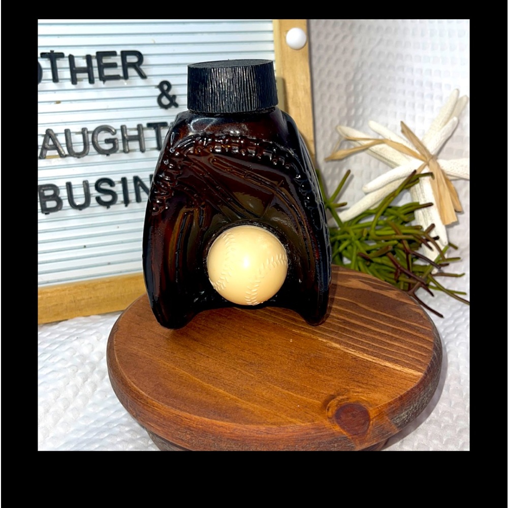 AVON Collectible - Baseball Glove - Liquid Hair Trainer 5oz dark glass Empty